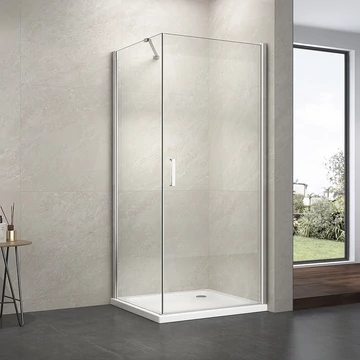 Szögletes nyílóajtós zuhanykabin zuhanyálcával 90x90