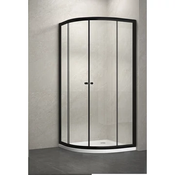 80x80 Fekete keretes íves zuhanykabin 6mm 80x80 Fekete keretes íves zuhanykabin 6mm