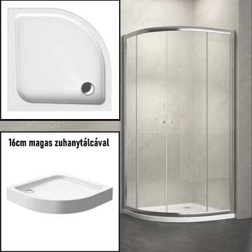 Íves zuhanykabin 80x80 zuhanytálcával 
