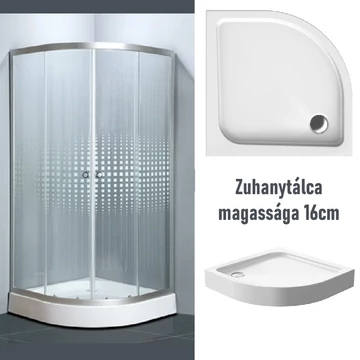 80x80 cm Zuhanykabin zuhanytálcával 