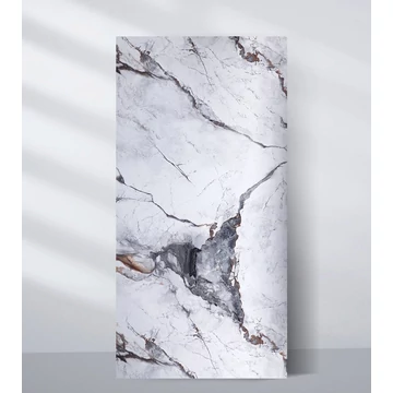 PVC műmárvány fali panel sötét erezettel B kép 244x122 cm