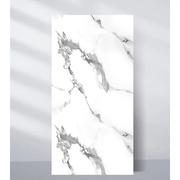 PVC műmárvány fali panel 244x122 cm - Szürke Auróra