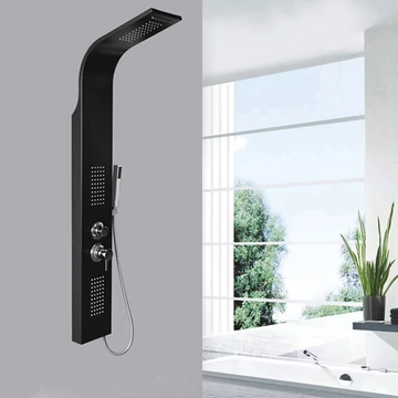 Boris Black rozsdamentes zuhanypanel vízeséssel,4 funkciós