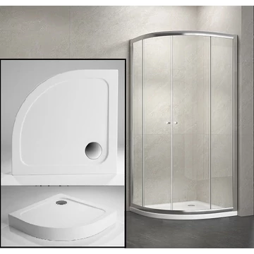 Íves zuhanykabin 90x90 zuhanytálcával 90x90