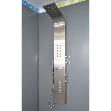 rozsdamentes szálcsiszolt termosztátos zuhanypanel Vízeséssel!