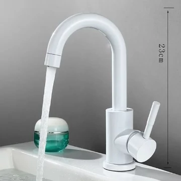 Sofi fehér íves mosdó csaptelep