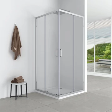 Best-Selling 80x80-es szögletes zuhanykabin 6mm-es nano átlátszó vízlepergető üveggel zuhanytálca nélkül