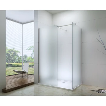 Dupla zuhanyfal króm T profillal matt üveggel Dupla zuhanyfal króm T profillal matt üveggel