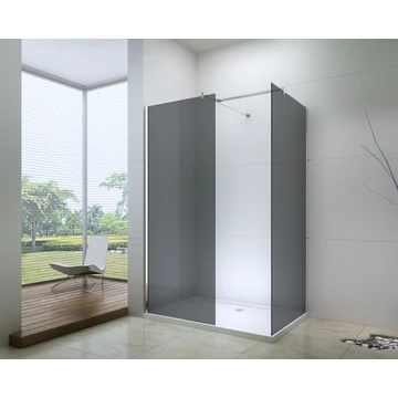 Dupla zuhanyfal króm T profillal füst üveggel Dupla zuhanyfal króm T profillal füst üveggel