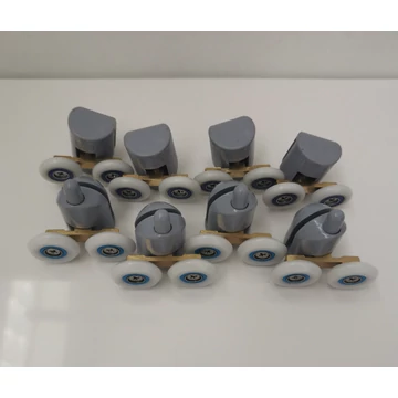 Zuhany görgő szett Szimpla 4db felső, 4db alsó rugós 23 és 25mm