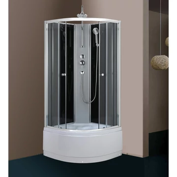 Mélytálcás Hátfalas íves zuhanykabin 80x80cm  Mélytálcás Hátfalas íves zuhanykabin 80x80cm