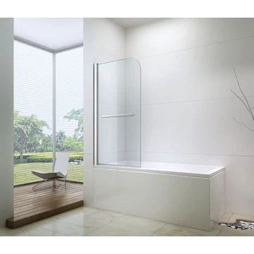 kádparaván 70x140cm 6mm-es vízlepergető üveggel+ törölköző tartó!+ki és behajtható