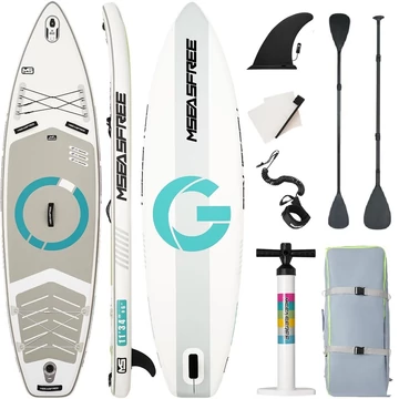 MSEASFREE White felfújható SUP deszka 335x81x15 cm – Elegáns, stabil és kényelmes MSEASFREE White felfújható SUP deszka 335x81x15 cm – Elegáns, stabil és kényelmes