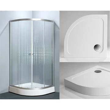 90x90 cm Zuhanykabin zuhanytálcával 