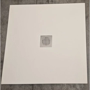 Thermal zuhanytálca alacsony szögletes kő mintás öntött márvány 90 cm x 90 cm x 3 cm