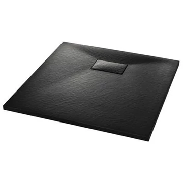 SMC fekete zuhanytálca 90 cm x 90 cm szifonnal