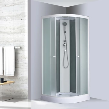 Hátfalas íves zuhanykabin 90x90cm Fekete Hátfalas íves zuhanykabin 90x90cm Fekete