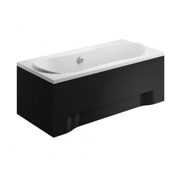 Zóra 180x80 egyenes kád szintező lábbal - FEKETE oldal és előlappal szettben!