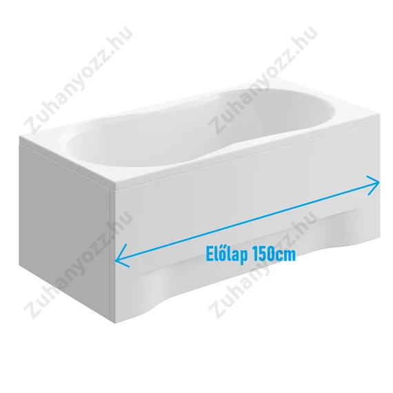 Egyenes kád előlap 150 cm