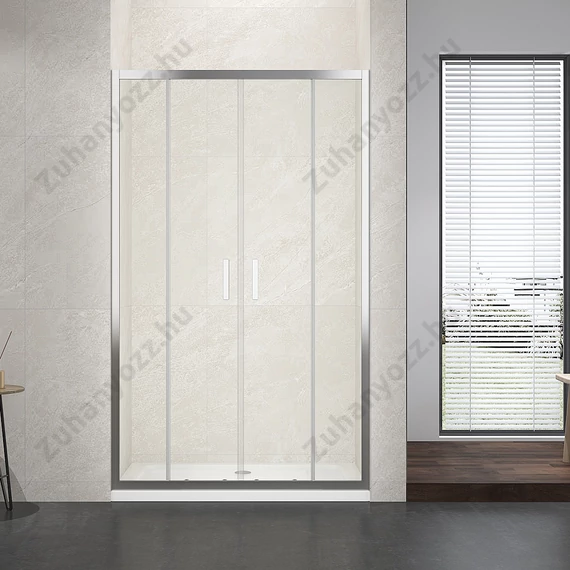 MR-502B zuhanykabin előlnézet – 160x200 cm, tolóajtós, 6 mm üveg