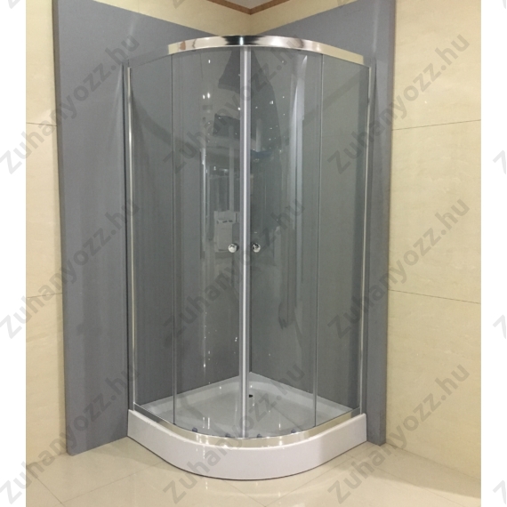 80x80 íves zuhanykabin átlátszó üveggel