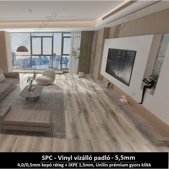 Pezsgő Fűz SPC vinyl padló - Class 42 kopásállóságú vízálló klikkes burkolat 5,5 mm vastagsággal
