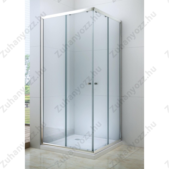 100x100 szögletes zuhanykabin 6mm biztonsági üveg