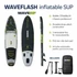 Kép 3/12 - WavesUP Black SUP – stabil, 180 kg, univerzális deszka